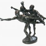 « AU BUT » ( THE FINISHING LINE), Alfred BOUCHER, Bronze à patine brune circa 1890