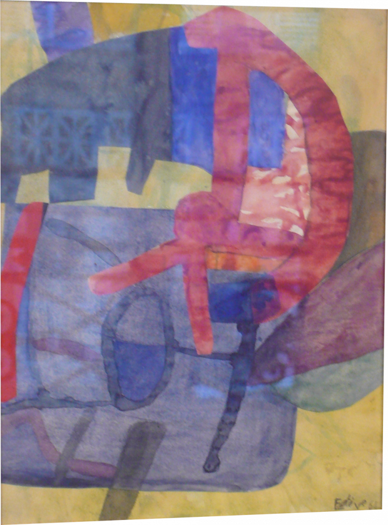 COMPOSITION ABSTRAITE, Marice Esteve, 1938 Aquarelle sur papier signée