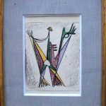 PERSONNAGE N°3, FEMME CRIANT, Julio Gonzalez, Galerie Louise LERIS achetée en 1966 Dessin, encre, aquarelle et crayon de couleur – Signé et daté 15/9/1940 en bas à gauche 21 x 16,5 cm