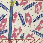 COMPOSITION BLEUE ET ROSE, 85, Pierre Célice, Acrylique sur papier marouflée sur toile Signée et datée au dos 85 76x100 cm