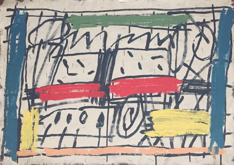 SANS-TITRE, MAI 1997, Pierre Célice, Acrylique sur papier Signée et datée deux fois au dos «Célice, mai 97 » 49,8x70 cm Collection privée, Paris