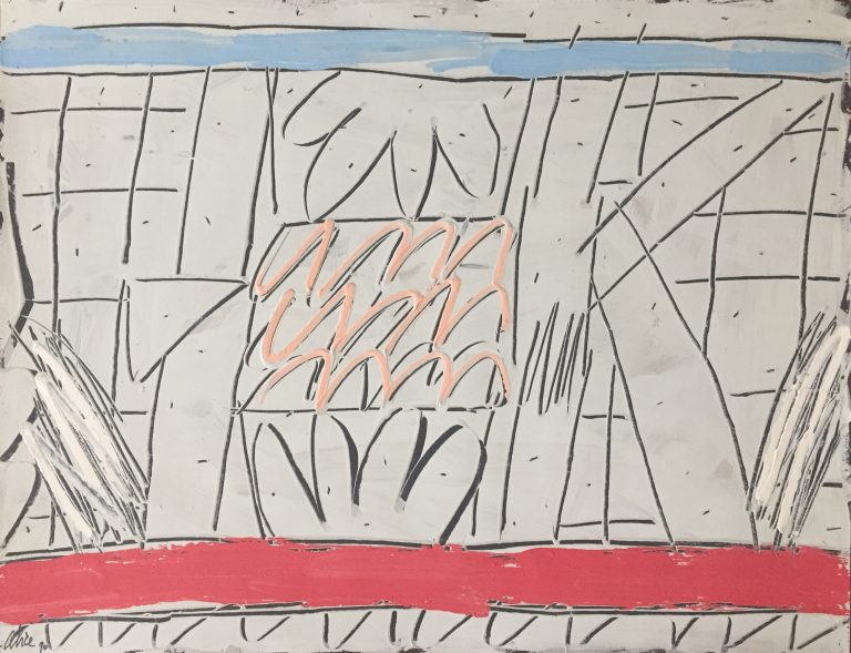 SANS-TITRE, OCTOBRE 1990, Pierre Célice, Acrylique sur papier Signée et datée en bas à gauche Contresignée et datée « 15 octobre 1990 » au dos 50,2x64,9 cm Collection privée, Paris