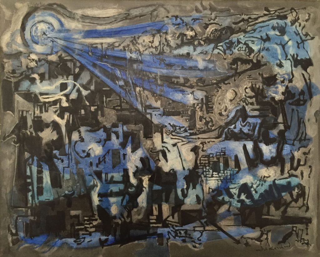 LUMIÈRE DES ROCHERS N°2 1955-56, André Marchand,  Huile sur toile Signée en bas à droite Titré, datée et contresignée au dos 65 x 81 cm Provenance Collection privée, Paris