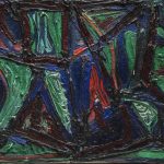 Olivier Debré (1920-1999) Abstraction, 1948 Huile sur toile Signé des initiales en bas à droite et daté 48 14 x 22 cm