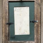 Jules Pierre VAN BIESBROECK (1873-1965) Petite église au Cap Martin (Démolie depuis) Huile sur papier cartonné 14,2x8,5 cm - Dos