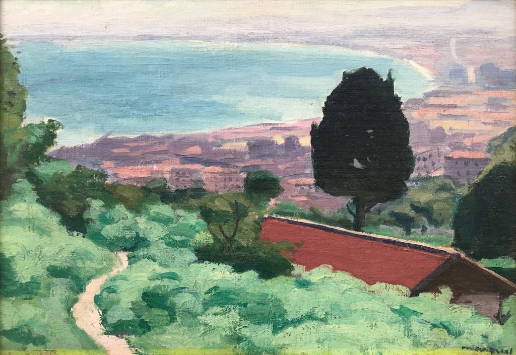 Albert MARQUET (1875-1947) La baie d’Alger, vue générale, 1924 Huile sur toile marouflée sur carton signée en bas à droite « marquet » 33 x 41 cm