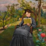 Frederic Bazille (1841-1870) Thérèse lisant dans le parc de Méric 1867 Huile sur toile Signé et daté en bas à gauche 93 x 60 cm