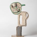 Jean LAMBERT-RUCKI (1888-1967) « Le Chat », ca. 1935 Bronze polychrome Signé et numéroté 8/8 sur le socle Cachet de la fonderie de la Plaine 35x18x7,5 cm