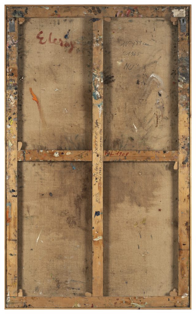 Eugène LEROY (1910 - 2000) - Nu, 1965, VERSO
